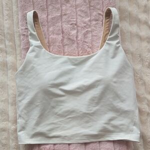 Old Navy White Fitted Sleeveless Crop Top